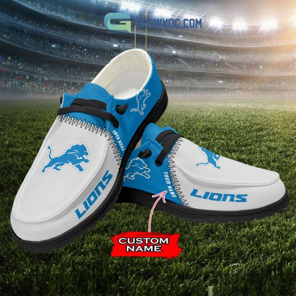 Detroit Lions Personalized Hey Dude Shoes