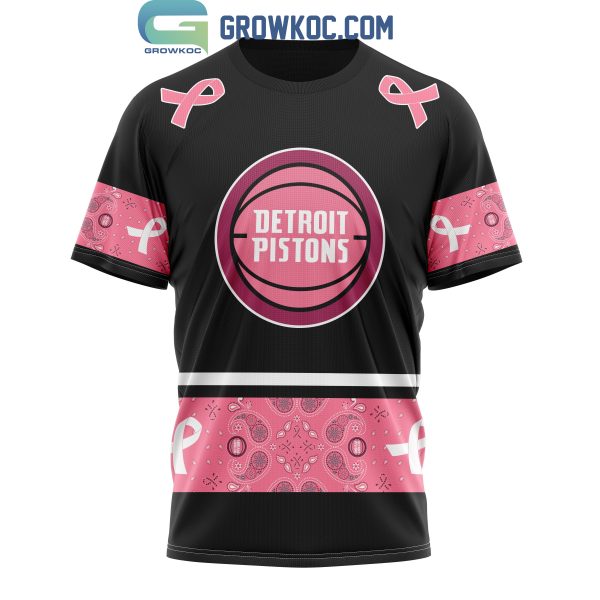 Detroit Pistons NBA Special Design Paisley Design We Wear Pink Breast Cancer Personalized Hoodie T Shirt