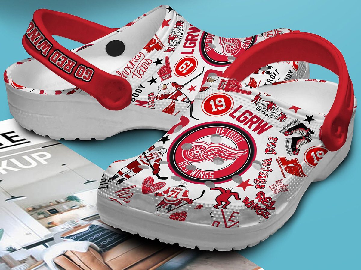 Detroit Red Wings Personalized Crocs Clogs - EmonShop - Tagotee