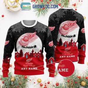 Detroit Red Wings NHL Merry Christmas Personalized Ugly Sweater