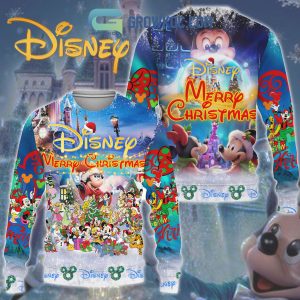 Disney Merry Christmas Mickey Mouse Hoodie T Shirt