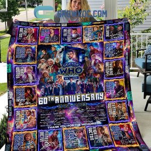 Doctor Who 60th Anniversary 1963 2023 Memories Fleece Blanket Quilt