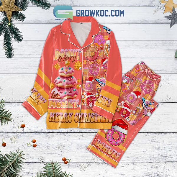 Donut Worry Merry Christmas Pajamas Set