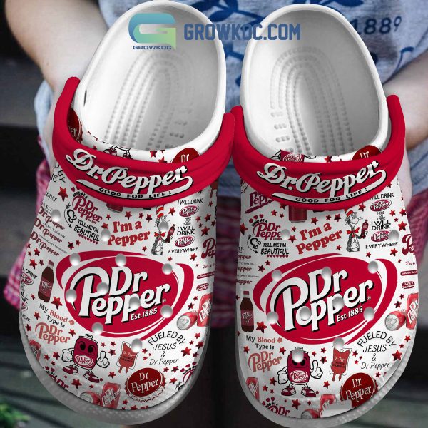 Dr. Pepper EST 1885 I Will Drink Dr Pepper Everywhere Clogs Crocs