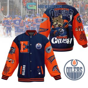 Edmonton Oilers Orange Crush Baseball Jacket