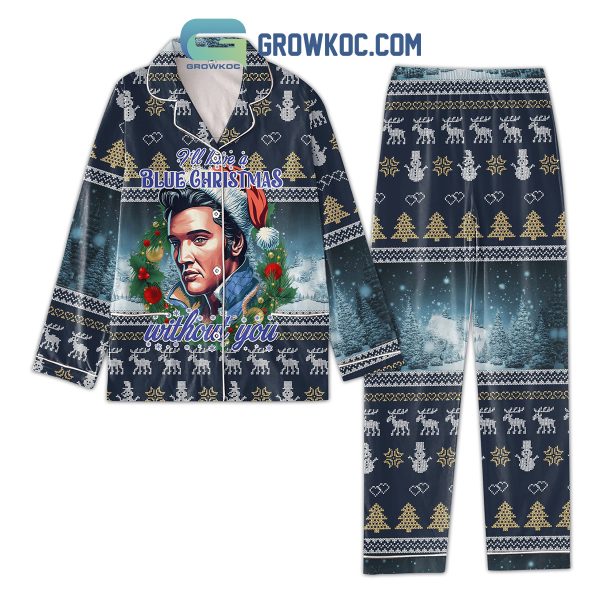 Elvis Presley I’ll Have A Blue Christmas Without You Pajamas Set