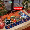 Clemson Tigers Snowman Welcome Christmas Football Personalized Doormat