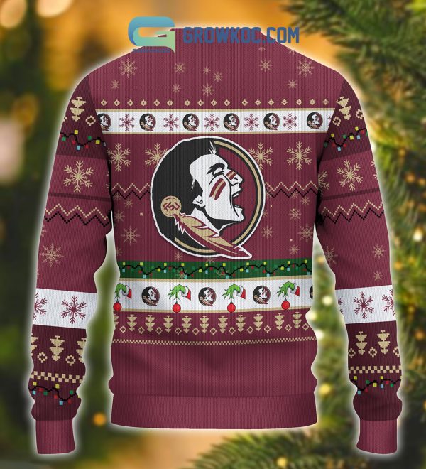 Florida State Seminoles NCAA Grinch Christmas Ugly Sweater