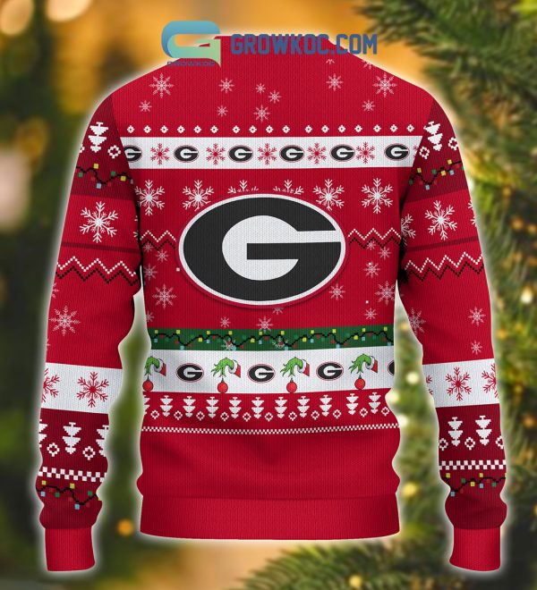 Georgia Bulldogs NCAA Grinch Christmas Ugly Sweater