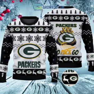 Green Bay Packers Go Pack Go Christmas Ugly Sweater