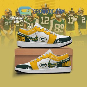 Green Bay Packers NFL Personalized Air Jordan 1 Shoes