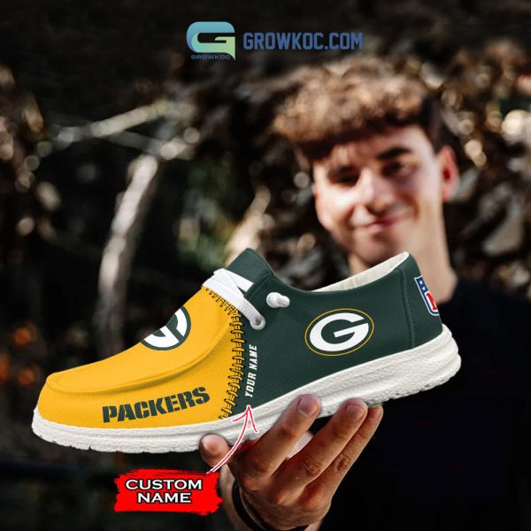 Green Bay Packers Personalized Hey Dude Shoes