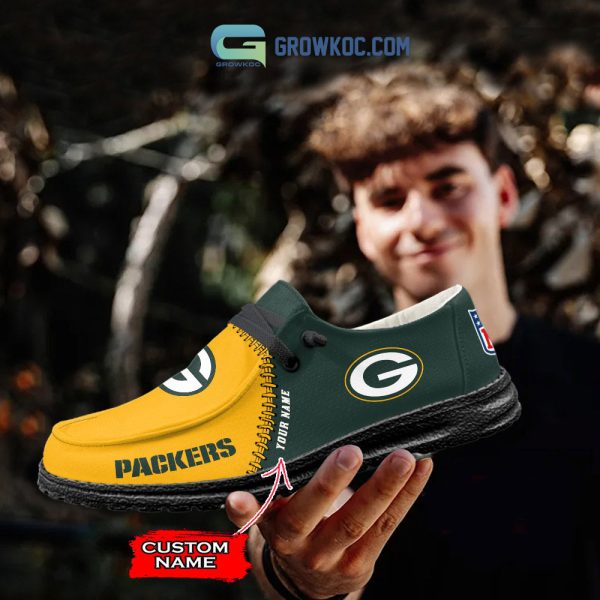 Green Bay Packers Personalized Hey Dude Shoes