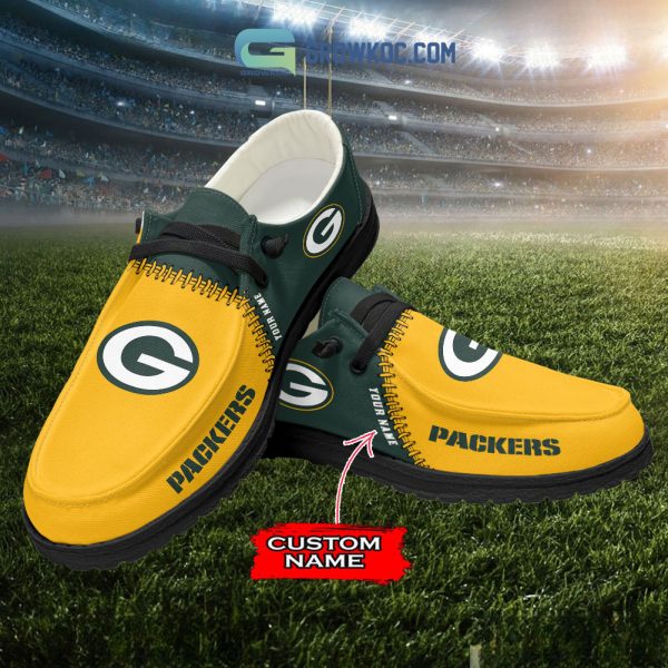 Green Bay Packers Personalized Hey Dude Shoes