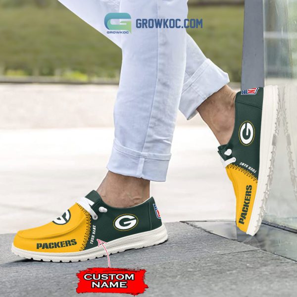 Green Bay Packers Personalized Hey Dude Shoes