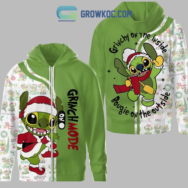 Grinchmode On Grinchy On The Inside Bougie On The Outside Hoodie T Shirt