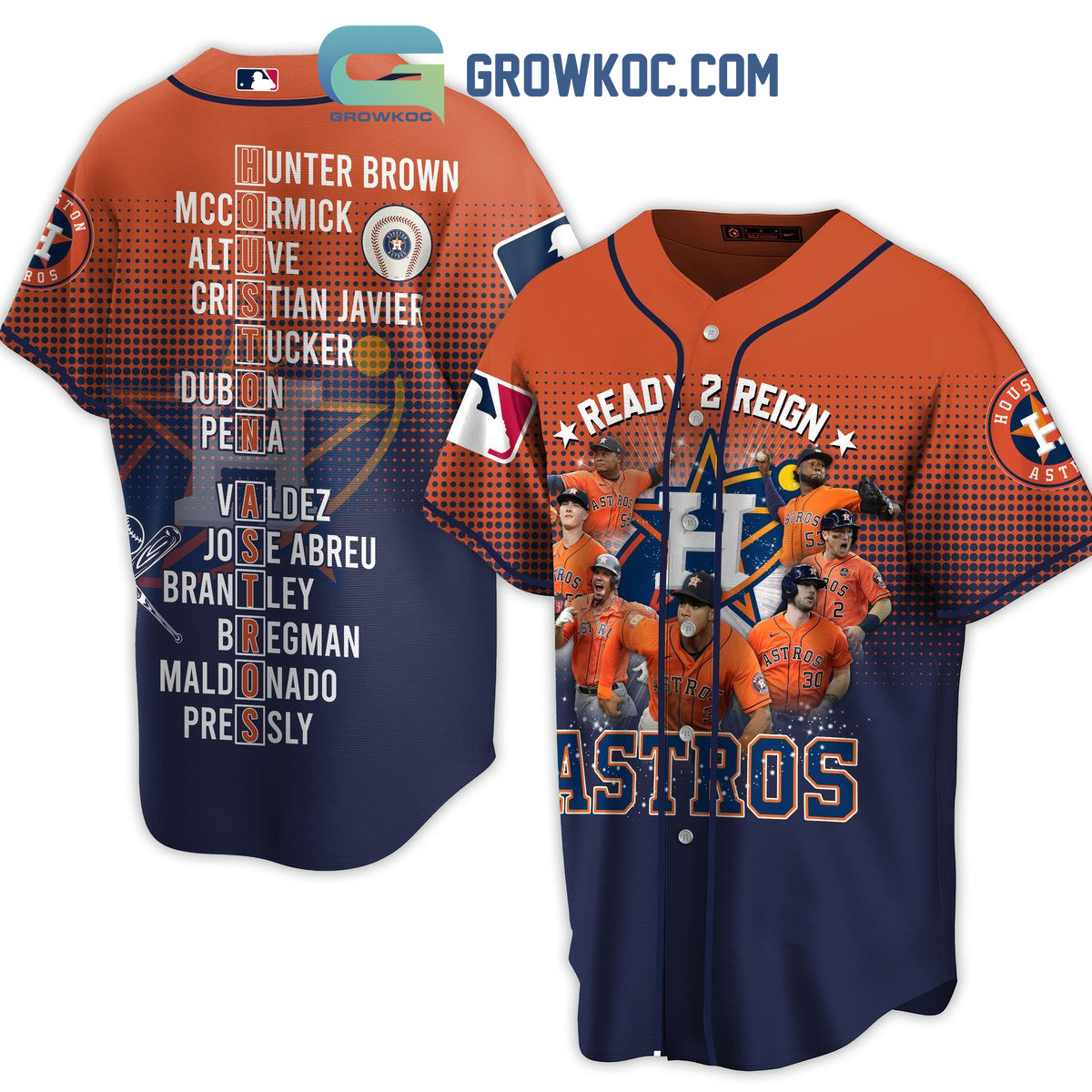 Houston Astros Baseball Jersey Growkoc