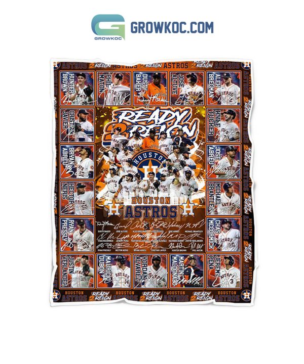 Houston Astros Ready 2 Reign Fleece Blanket Quilt