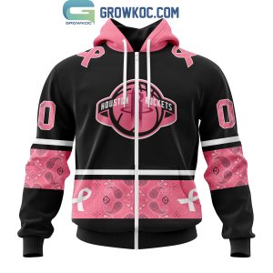 Houston Rockets NBA Special Design Paisley Design We Wear Pink Breast Cancer Personalized Hoodie T Shirt