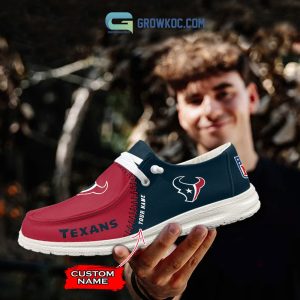 Houston Texans Personalized Hey Dude Shoes