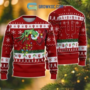Indiana Hoosiers NCAA Grinch Christmas Ugly Sweater