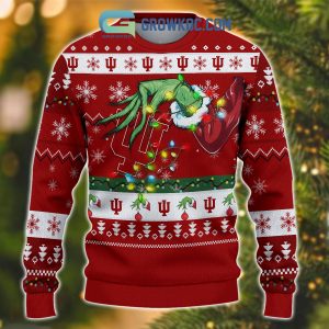 Indiana Hoosiers NCAA Grinch Christmas Ugly Sweater