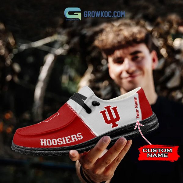 Indiana Hoosiers Personalized Hey Dude Shoes
