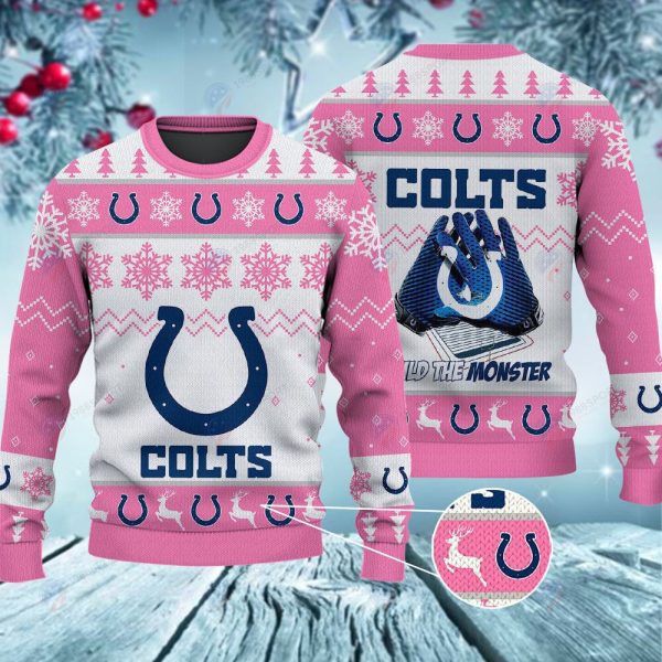 Indianapolis Colts Build The Monster Christmas Ugly Sweater