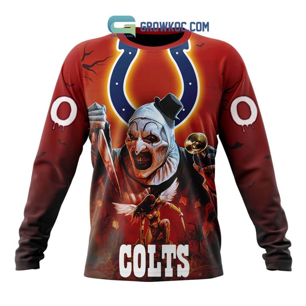 Indianapolis Colts Hoodie 3D cheap Horror night Halloween Pullover