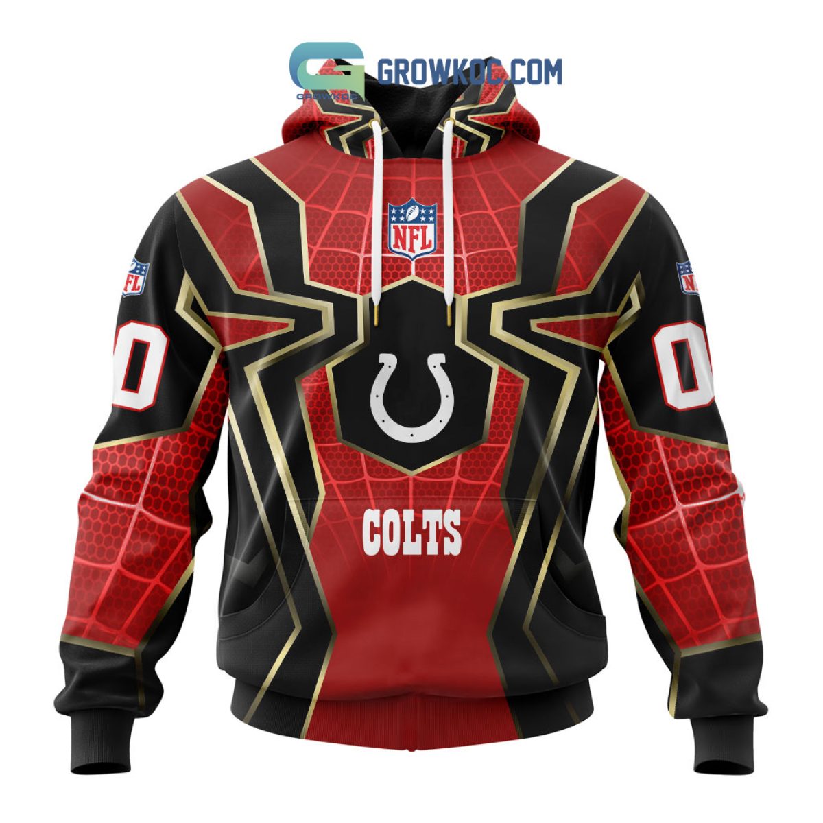 Indianapolis Colts 3d Bomber Jacket Style Winter Coat , White Blue