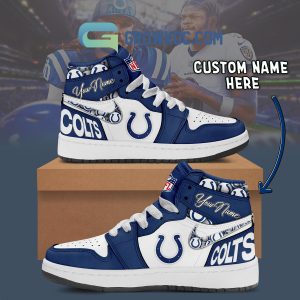 Indianapolis Colts Personalized Air Jordan 1 High Top Shoes Sneakers