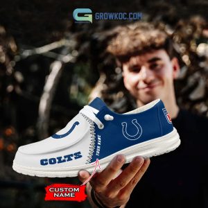 Indianapolis Colts Personalized Hey Dude Shoes