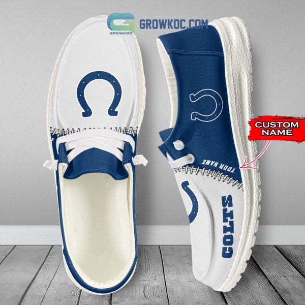 Indianapolis Colts Personalized Hey Dude Shoes