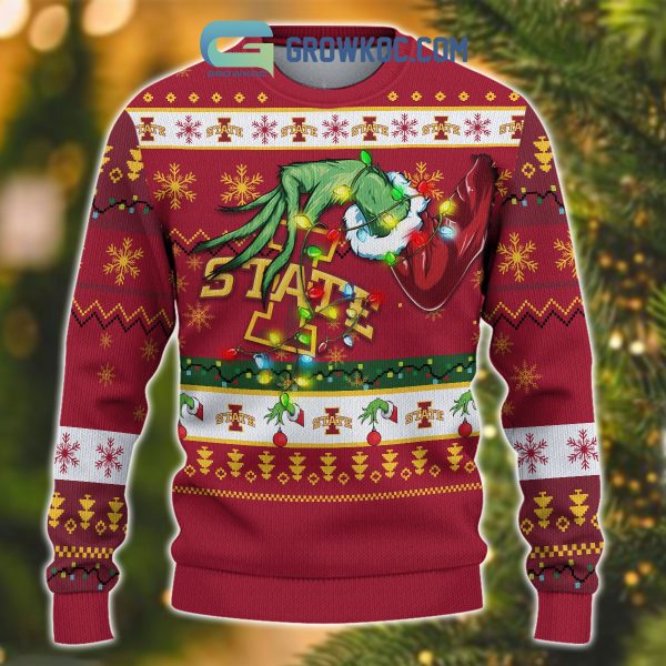Iowa State Cyclones NCAA Grinch Christmas Ugly Sweater