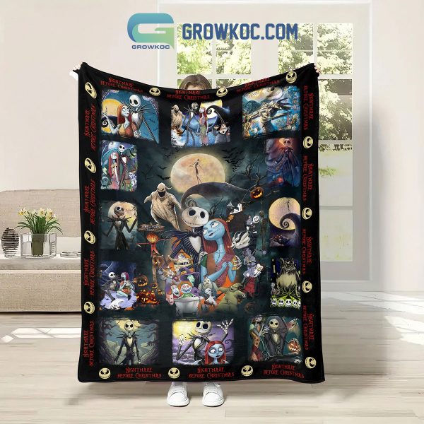 Jack Skellington Nightmare Before Christmas Halloween Fleece Blanket Quilt