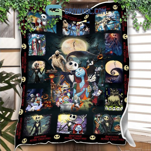 Jack Skellington Nightmare Before Christmas Halloween Fleece Blanket Quilt