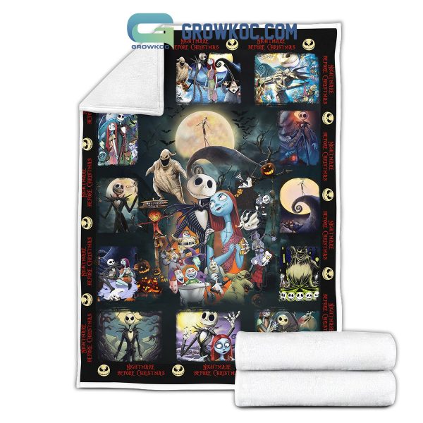 Jack Skellington Nightmare Before Christmas Halloween Fleece Blanket Quilt