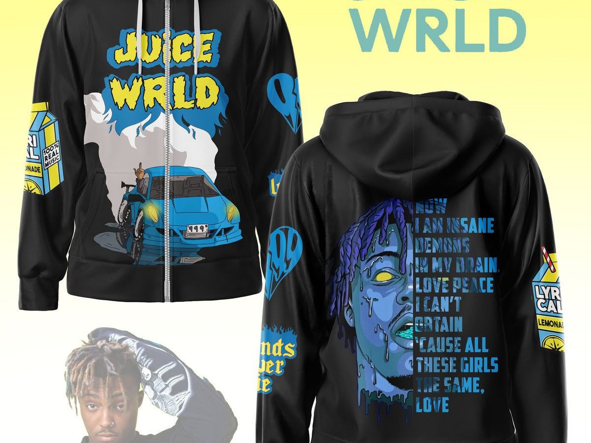Juice WRLD 999 Hoodie - Red, Blue, Black and White Colors