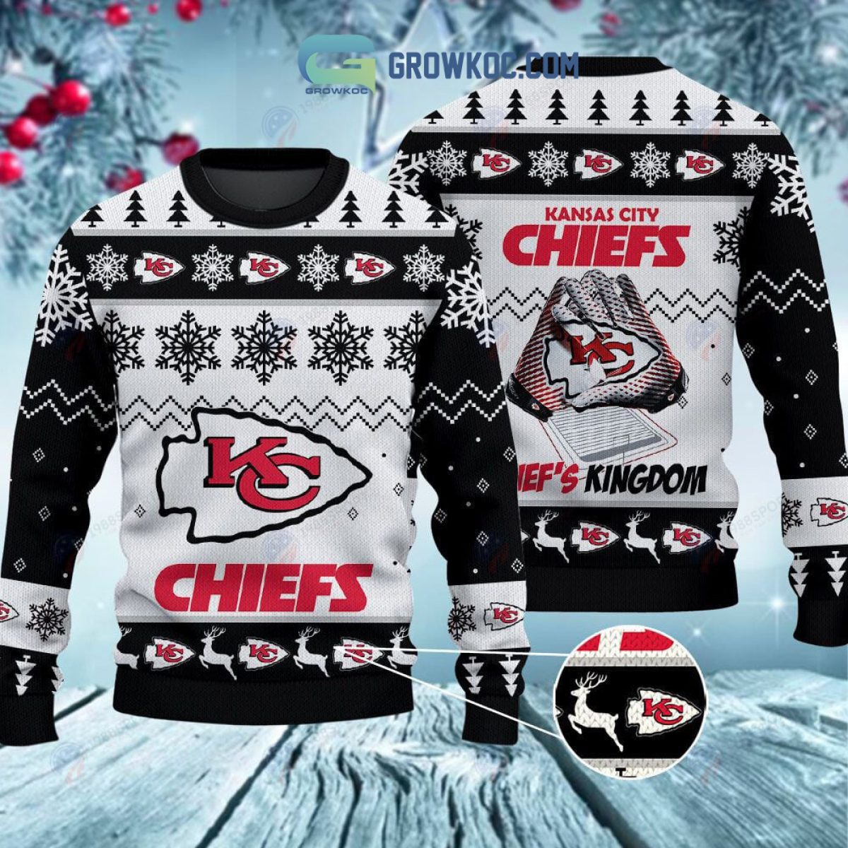 Chiefs christmas sweater hotsell