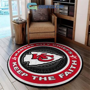 Kansas City Chiefs Keep The Faith Round Rug Carpet