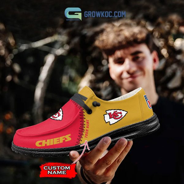 Kansas City Chiefs Personalized Hey Dude Shoes