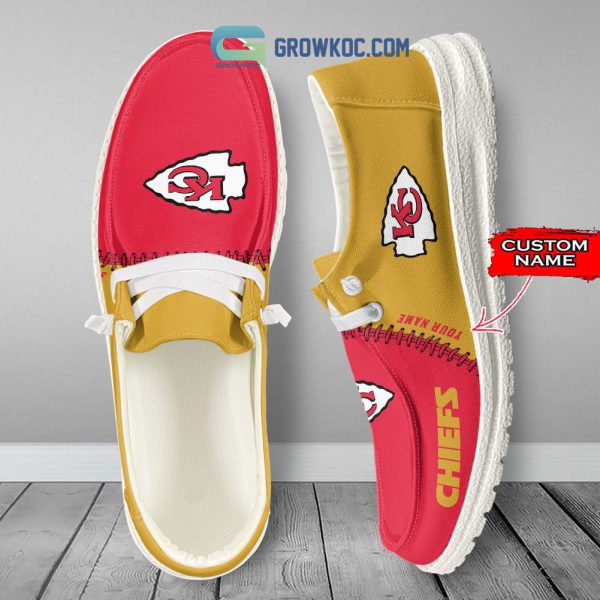 Kansas City Chiefs Personalized Hey Dude Shoes