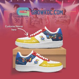 Kansas Jayhawks Personalized Air Force 1 Shoes