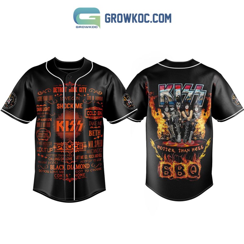 Kiss Hotter Than Hell BBQ Baseball Jersey - Growkoc