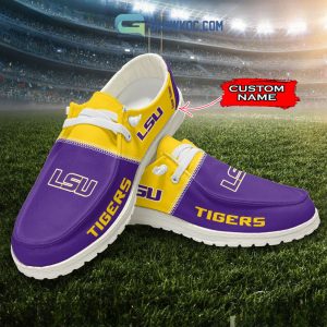 LSU Tigers Personalized Hey Dude Shoes