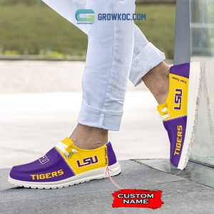 LSU Tigers Personalized Hey Dude Shoes