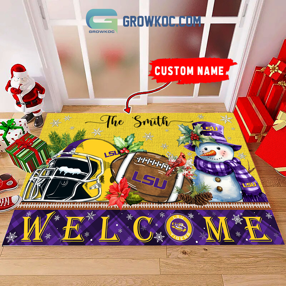 https://growkoc.com/wp-content/uploads/2023/10/LSU-Tigers-Snowman-Welcome-Christmas-Football-Personalized-Doormat2B2-xk0li.jpg