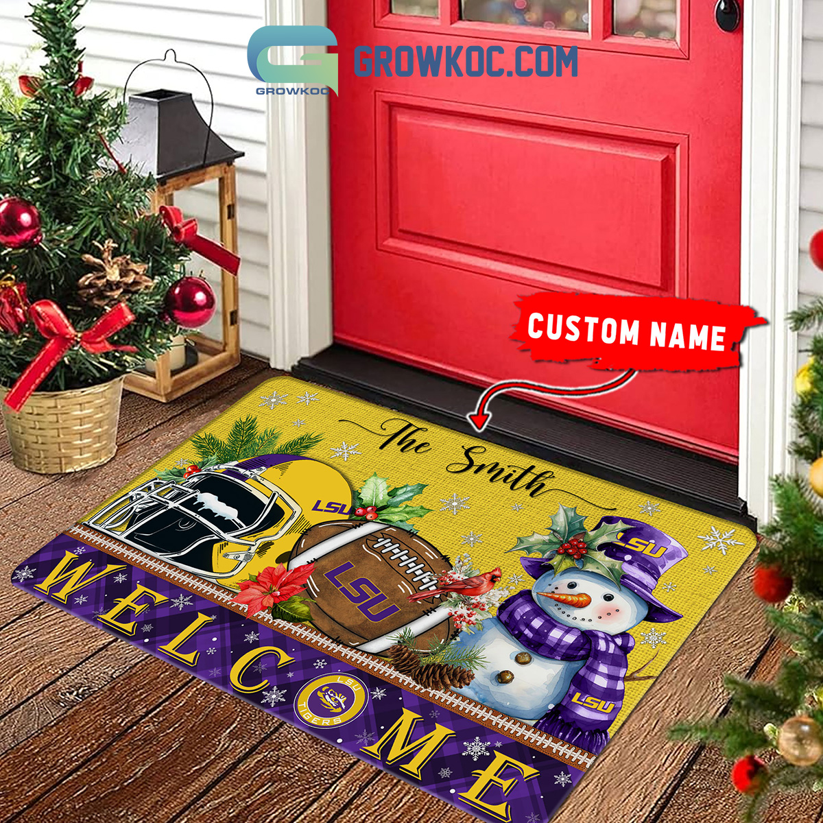 Personalized Noel Welcome Doormat-Winter Doormat-Faux Wood Doormat-Rus –  Lubellas