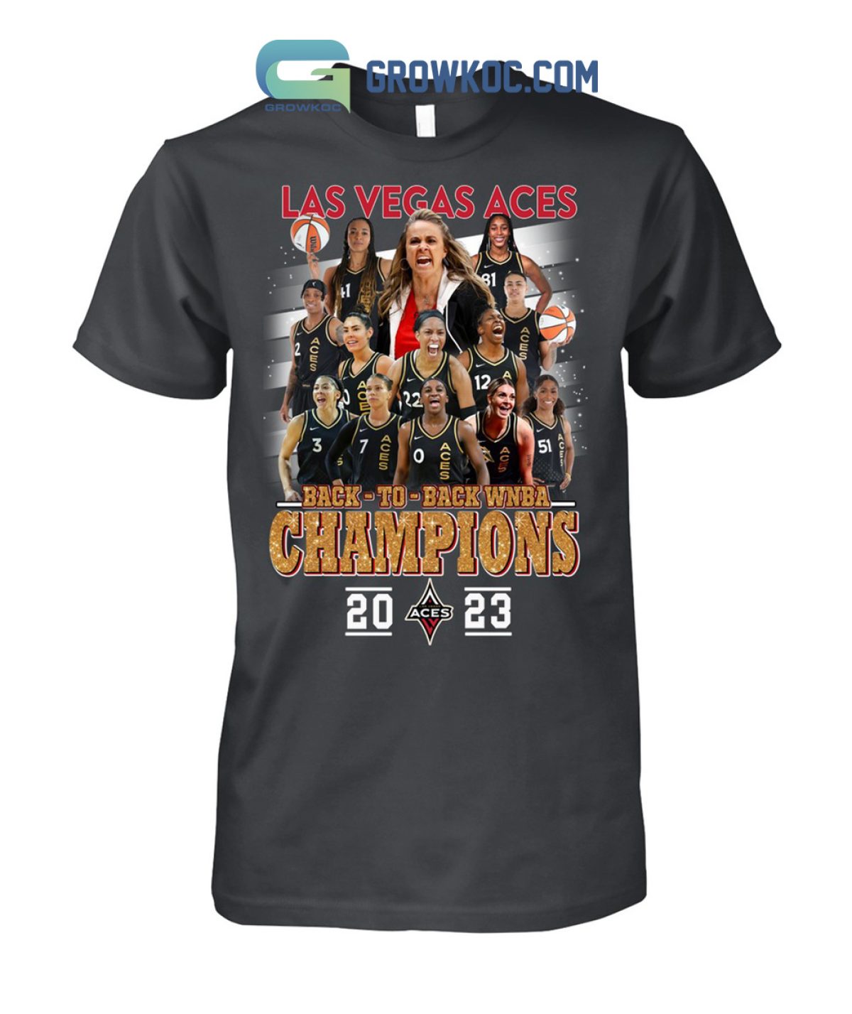 Back 2 Back Wnba 2022 2023 Las Vegas Aces Champions T-shirt - Shibtee  Clothing