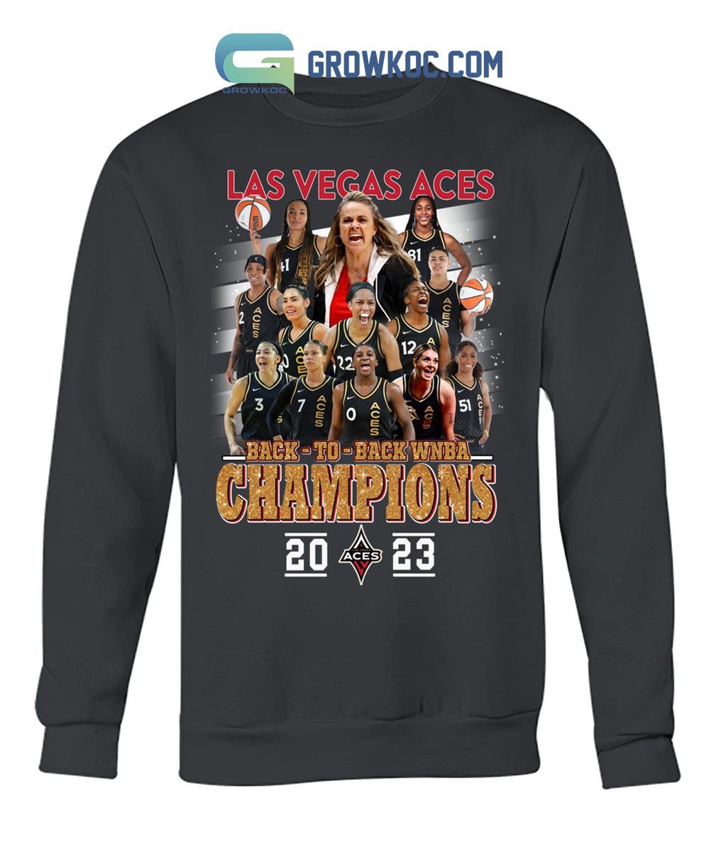 Las Vegas Aces Back To Back WNBA Champions 2023 T Shirt - Growkoc